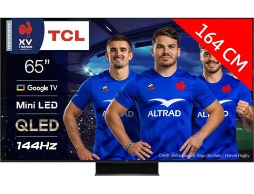 TCL TV QLED 4K 164 cm TV 4K QLED Mini LED 65MQLED87 144Hz Google TV